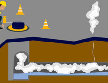 Tests à la fumée sur le réseau d’eaux usées